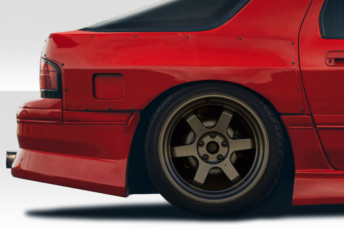 Get the Ultimate Style! 1986 - 1991 Mazda RX - 7 Duraflex D1 Sport 30MM Rear Fender Flares - 3 Piece