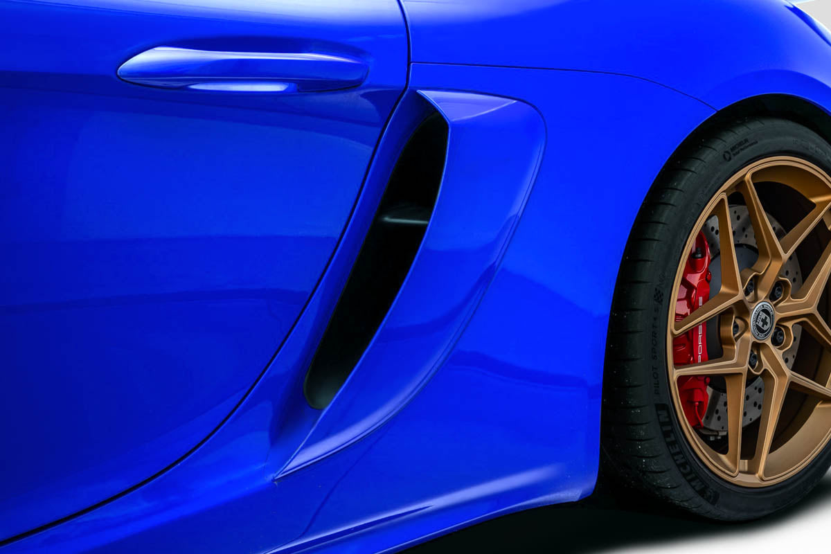 Upgrade Your 2014 - 2023 Porsche Cayman 718 with Duraflex GT4 Look Rear Fender Vents - 2 Piece Set