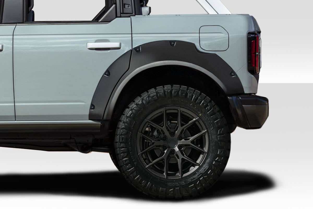 Unleash Your 2021 - 2023 Ford Bronco with Duraflex Extreme Country Rear Fender Flares - 4 Piece Set!