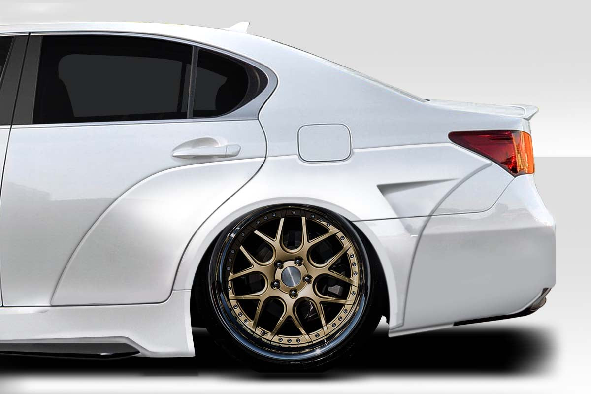 Transform Your 2013 - 2015 Lexus GS (G200, GS300, GS350, GS450, GS450H) with Duraflex AM Design Wide Body Rear Fender Flares - 6 Piece Set