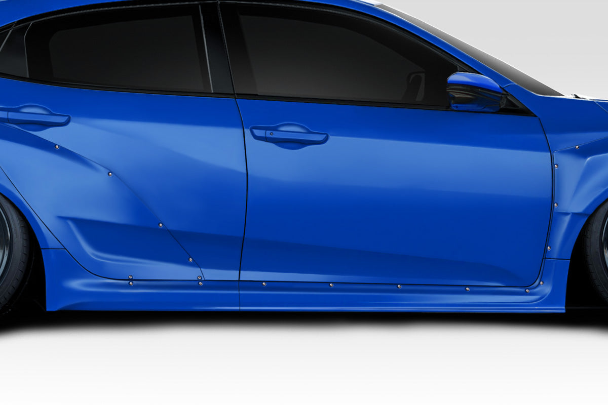 Unleash the Beast: 2016 - 2021 Honda Civic HB Duraflex Speedster Widebody Side Skirt Rocker Panels Set of 4