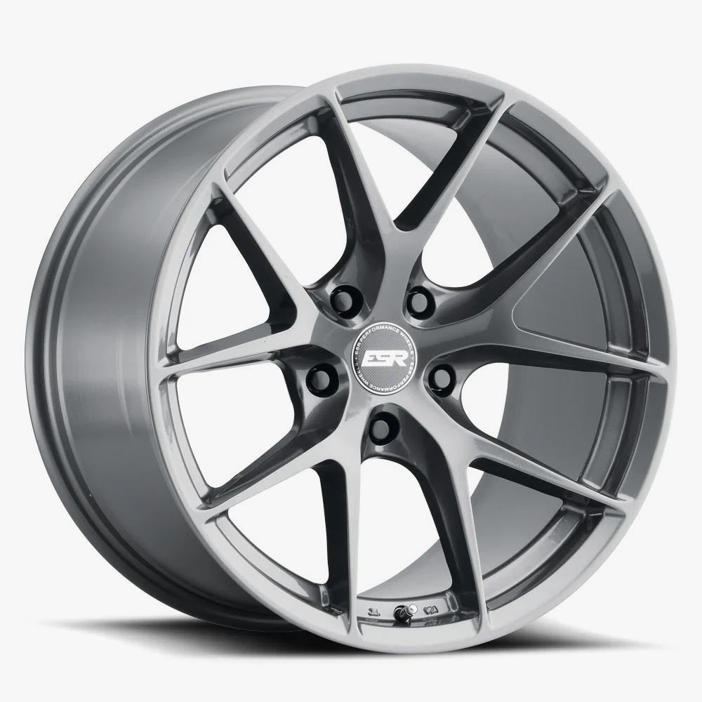 ESR RF2 19x8.5 5x120.6 Custom Drill ET30 Gloss Graphite - Stunning Wheels for Your Ride!
