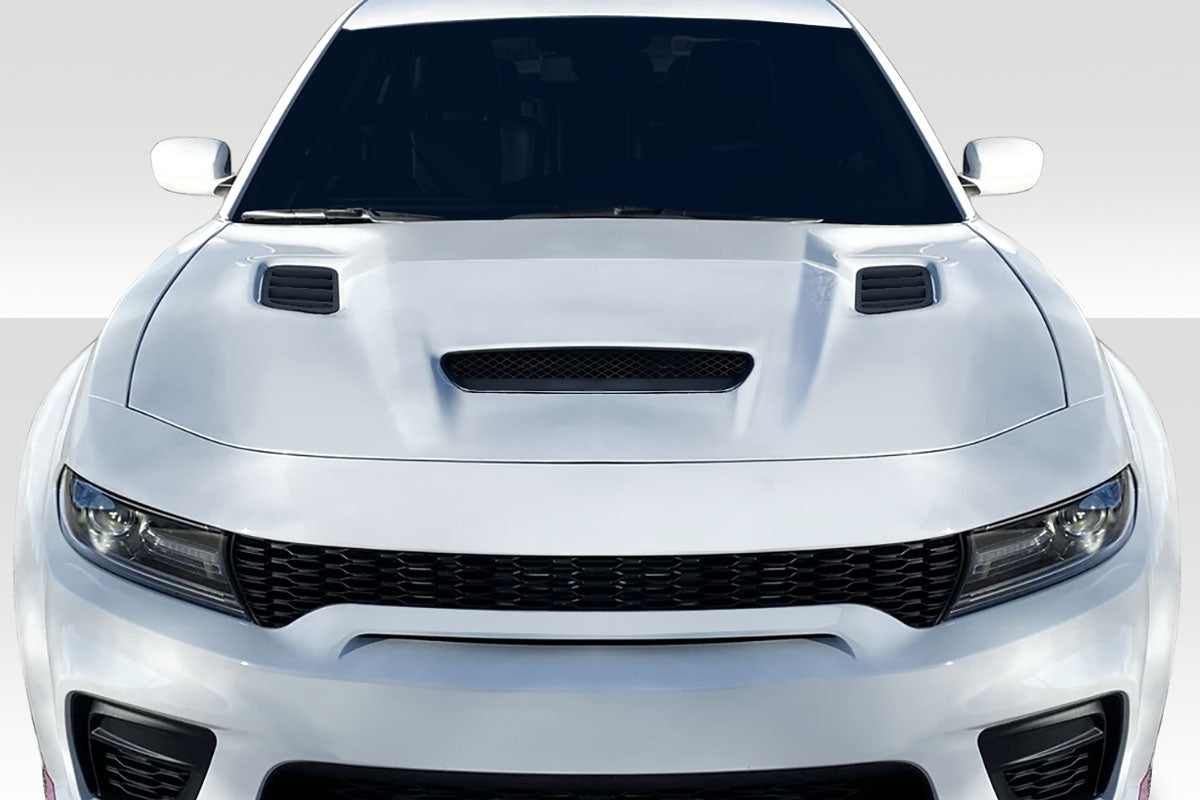 Get the Stunning 2015 - 2023 Dodge Charger Duraflex Hellcat Redeye Look Hood in 2 Pieces!