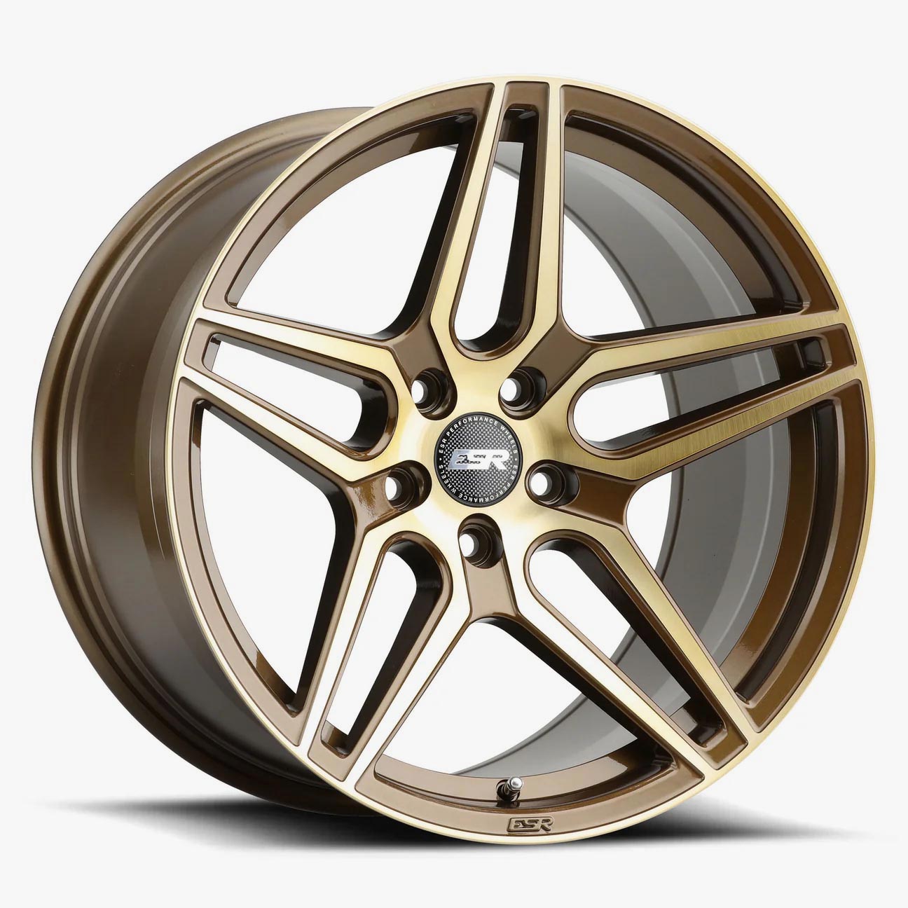 ESR RF15 19x9.5 5x115 (Custom Drill) ET22 Gloss Brushed Bronze - Stunning Custom Wheels