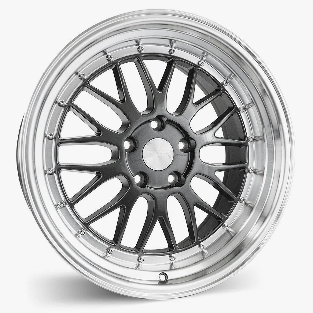 ESR SR05 19x8.5 5x115 (Custom Drill) ET30 Gunmetal / Machined Lip - Stunning Wheels for Your Ride