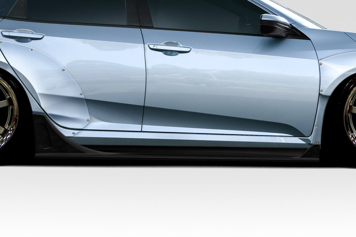 Upgrade Your 2016 - 2021 Honda Civic 4DR with Duraflex Broman Side Skirt Rocker Panels (2 Pieces)