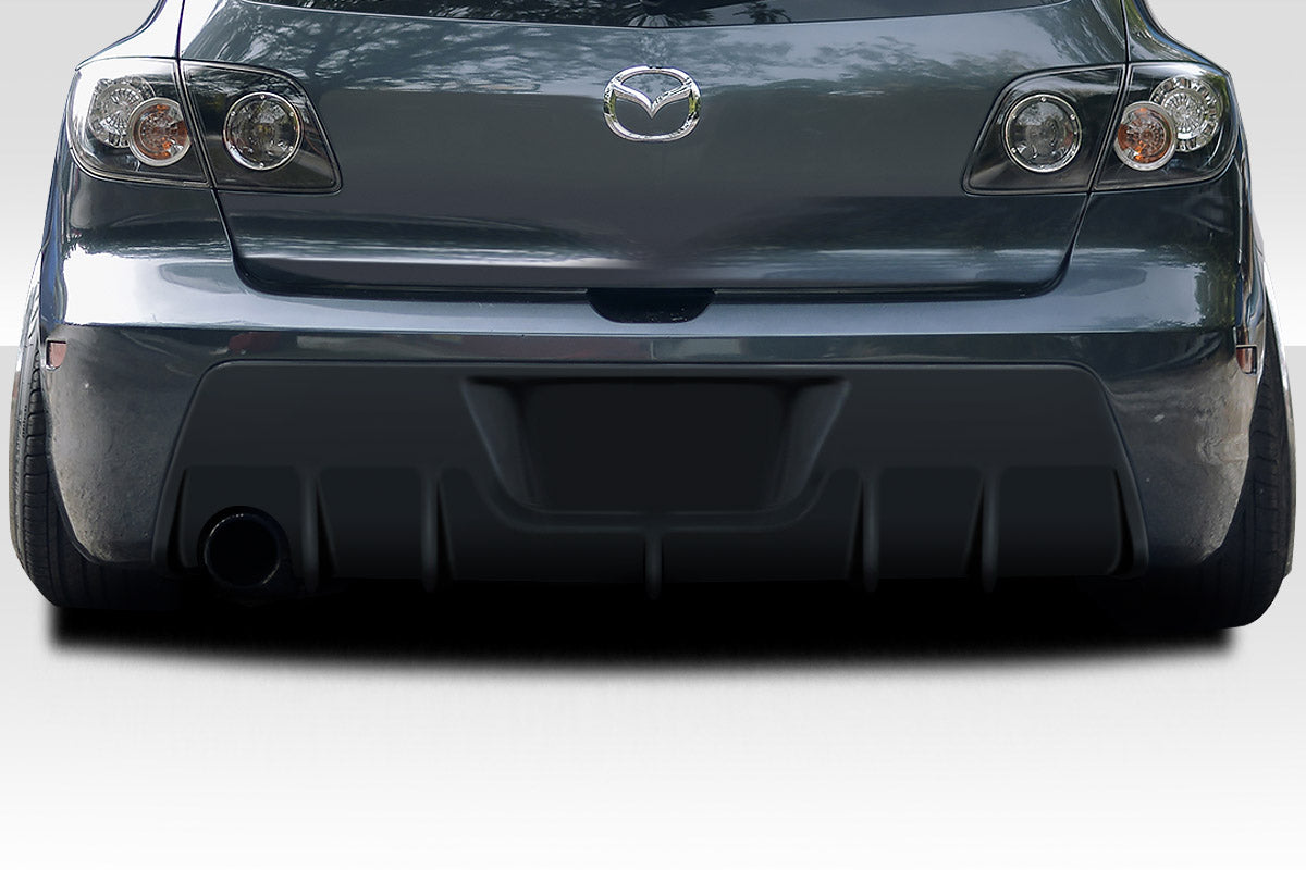 Unleash the Power! 2004 - 2009 Mazda 3 Duraflex Corkscrew Rear Diffuser - Single Piece