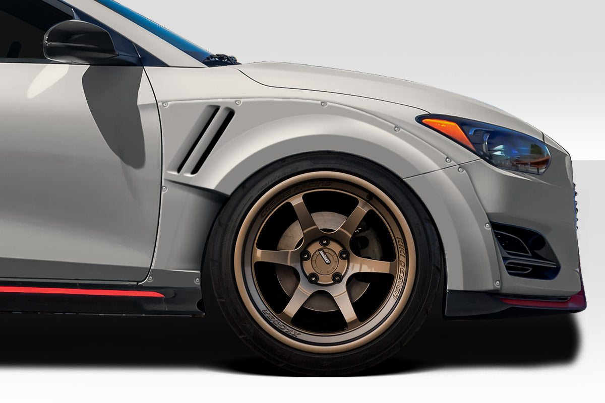 Unleash the Beast: 2019 - 2023 Hyundai Veloster N Duraflex Aerotune Front Fender Flares (6-Piece Set)