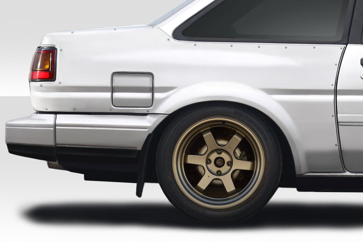 Enhance Your 1984 - 1987 Toyota Corolla 2DR with Duraflex D1 Sport 40MM Rear Fender Flares - 3 Piece Set