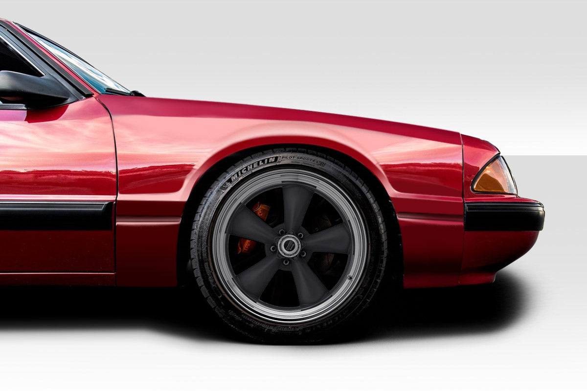 Enhanced 1979 - 1993 Ford Mustang Duraflex Manta Front Fender Flares - 2 Pieces (+3 inches) - A Must - Have Upgrade!