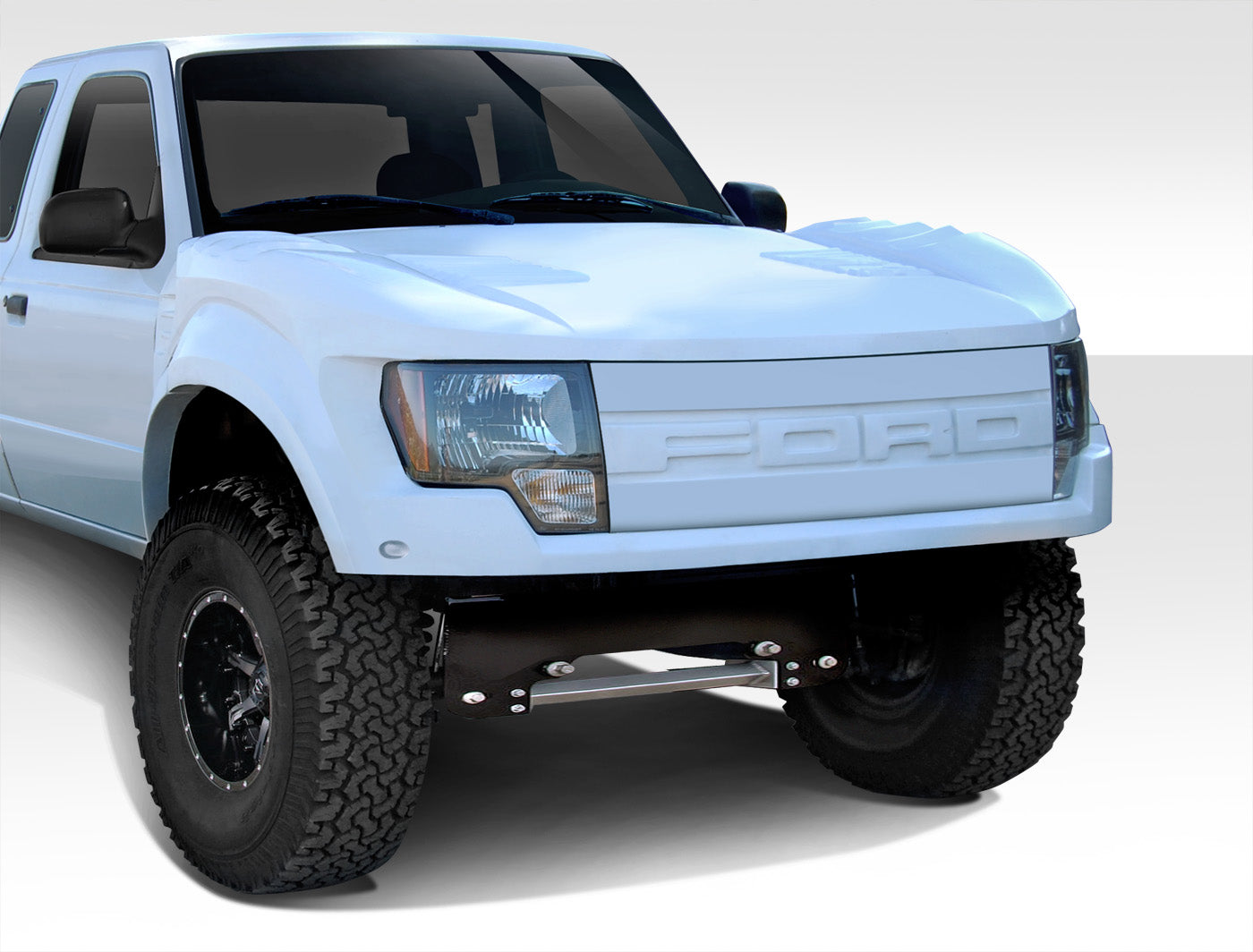 Transform Your 1993 - 2011 Ford Ranger with Duraflex Off Road Raptor 3 - Piece Front End Conversion